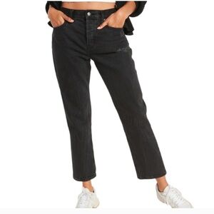 Old Navy High-Waisted Slouchy Straight Black-Wash Jeans